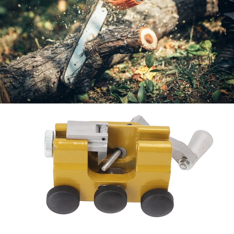 Hand Crank Chainsaw Sharpener Portable Chainsaw Sharpening Jig Tool Kit