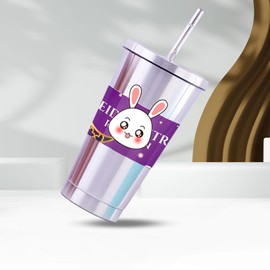 Milageto 8x Eid Mubarak Water Bottle Stickers, Eid AL Adha Cartoon Pattern Islamic Muslim Ramadan Party Decoration