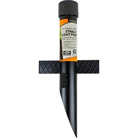 Newhouse Lighting MPOST17 2.5-Inch Outdoor Mounting Post with Cap and Stabilizing Wings for Landscape Flood Lights, Black, 17.63