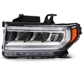 LBRST Headlight Assembly Compatible with 2020-2023 for GMC Acadia Chrome Housing Amber Reflector Driver Side Headlamp 84902387 GM2502506
