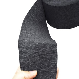 2 Rolls Barber Neck Strips Disposable Strentchy Paper Neck Bands Hairdressing Stretchy Wrap Barber Accessories for Salon Haircutting Styling (Black)