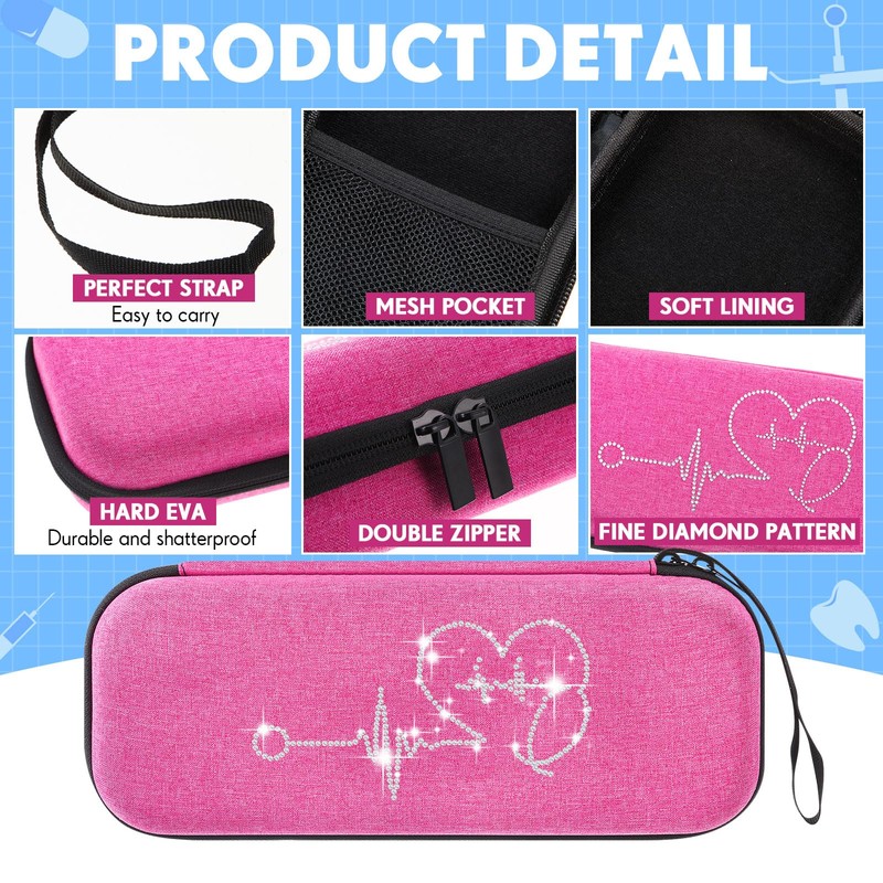 Dansydaisy Rhinestone Stethoscope Set Stethoscope Case and Rhinestone Stethoscope Charms