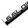 Chrome Finish Metal Emblem 6.6L Dirty-Max Badge (Black Letter)