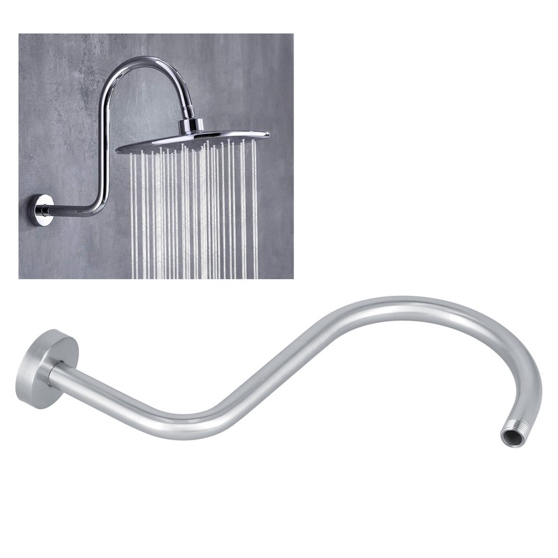 Shower Arm S Shape Gooseneck Stainless Steel Shower Head Extension