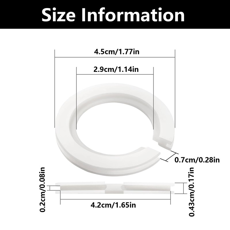 9 Pack E27 to E14 Lampshade Reducer Ring, Light Shade