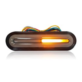 BlyilyB 12-80V Dual Color Motorcycle Scooter Amber Color For Turn Signals and Red Color For Tail Light Brake Stop Light Lamp (Pack of 1)