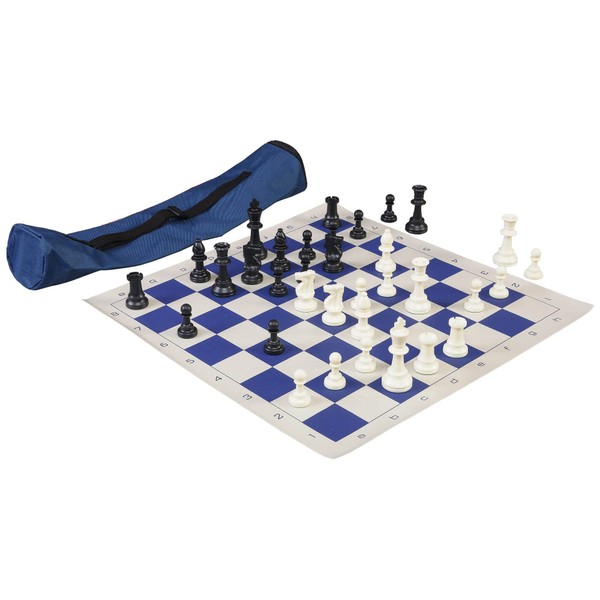 The House of Staunton Presents The World's Greatest Chess Set® - Triple Weighted (Blue)