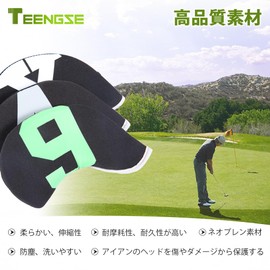 Golf Iron Covers Golf Iron Headcovers Golf Head Covers for Irons Set of 10 with Golf Count Wedge Headcovers Protect Iron Heads from Scratches and Damage High Visibility Discrimination Neoprene