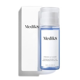 Medik8 Press And Clear - Exfoliante Facial Diario Iluminador - Tóner Bha Exfoliante Con Ácido Salicílico De Liberación Suave - Acción Rápida Sobre Las Imperfecciones - Apoya La Barrera De Humedad Nat