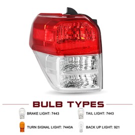 JSBOYAT Tail Light Assembly Replacement for 2010-2013 Toyota 4Runner Rear TailLamp, Driver and Passenger Side