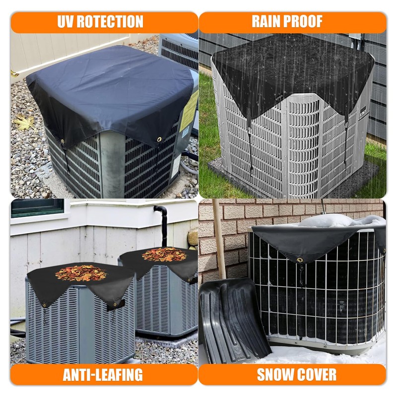 HUAREW Winter Central Air Conditioner Covers for Outside Units, 600D