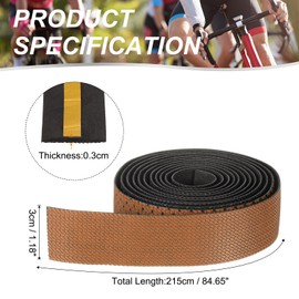 PATIKIL PU EVA Bike Handlebar Tape, 1 Pair Soft Bicycle Bar Tape One Size with End Plugs & Adhesive Backs for Road Cycling Folding, Brown