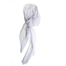 ERMANDINA Pretied Head Scarf Non-Slip Head Wraps for Women, Stylish Jewish Head Coverings, Scarf Headbands for Women (White)