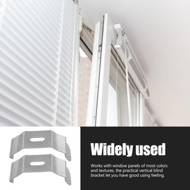 Cabilock 30pcs Vertical Blind Clamps Metal Bracket Blind Top Bracket Curtain Fixing Bracket Curtain Rod Bracket Attachment Mini Blinds Curtain Bracket Support Blind Plate Iron Track