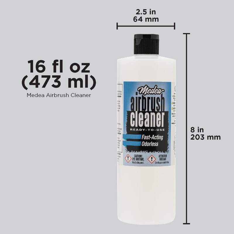 Medea Airbrush Cleaner 16 oz – Ready-to-Use Solution for Airbrushes,