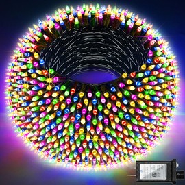 QUHUATU 1500 LED 470ft Christmas Lights with 12 Lighting Modes, Dimmable Outdoor String Light Waterproof Decorative Light for Xmas Yard Party Wedding Garden Patio Christmas Decoration Multicolor