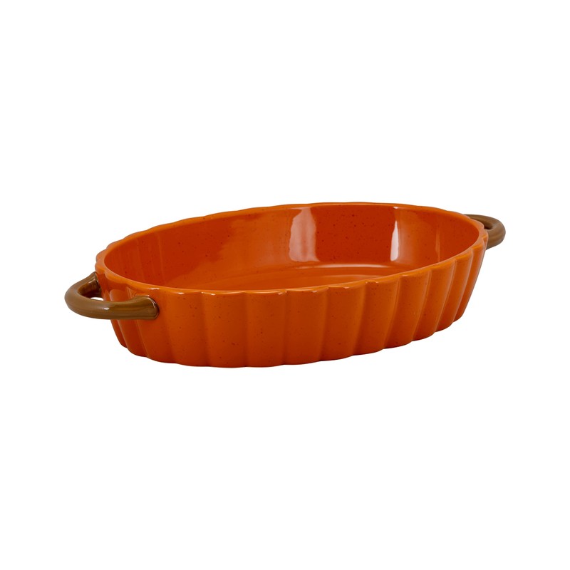 10 Strawberry Street Pumpkin Patch Oval 12" & 14.5" Stoneware