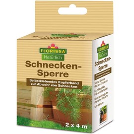 Florissa Natürlich Organic Snail Barrier, Copper Band for Repelling Nudibranch Slugs
