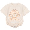 Custom Half Way Around The Sun Baby Girl Romper, Half