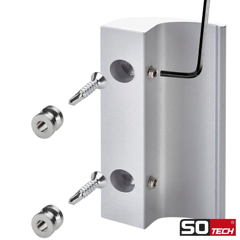 SOTECH Balcony Door Handle Seja II Aluminium Silver Coloured 85