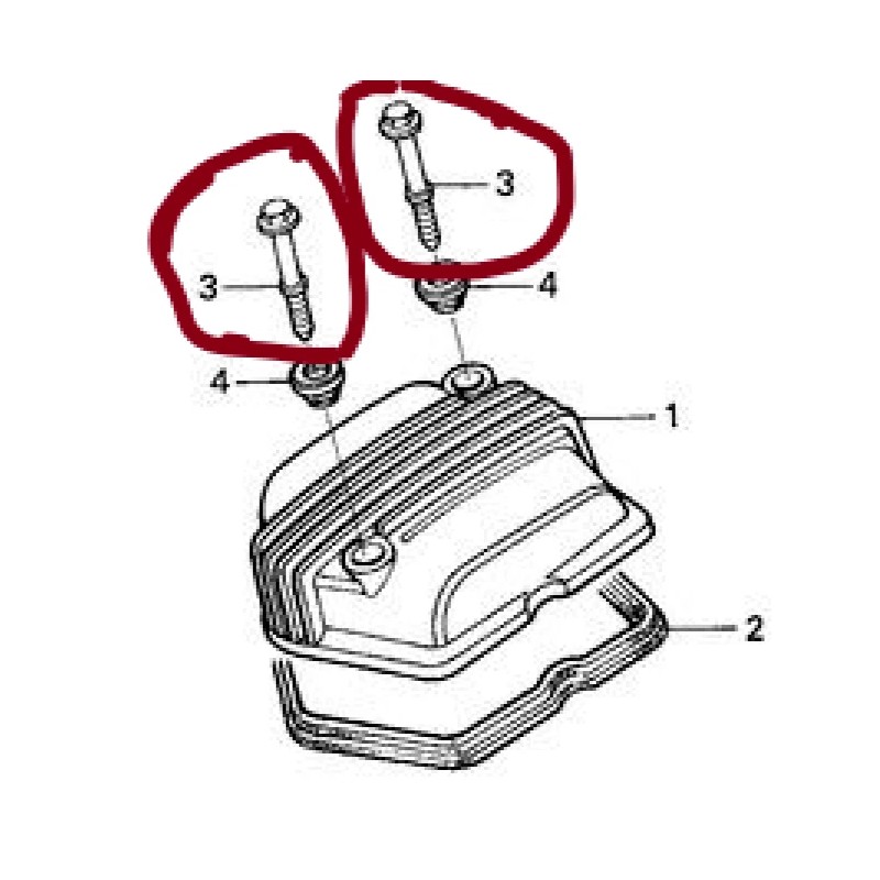 HONDA VALVE COVER BOLT, XL80, XL100, XR80, XR100, CRF80, CRF100
