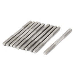 sourcing map Double End Threaded Screw Replacement M5 x 60 mm Made of 304 Stainless Steel Pack of 10