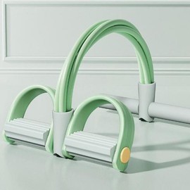 Pilates Stretching Strength Training Pull-up Pedal 4-Layer Resistance Band Purple 2ea