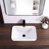 KARAMAG Bathroom Vessel Sink 20.6'' x 14.7'' Semi Recessed Bathroom
