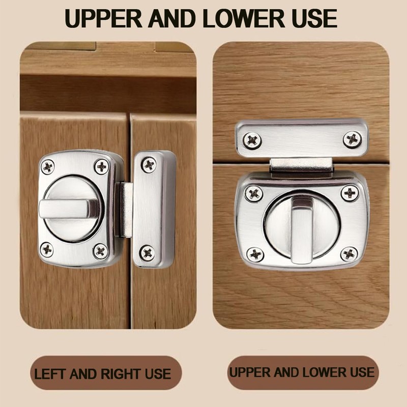 Night Security Reinforcement Latch for Single-Sided Indoor and Outdoor Locks