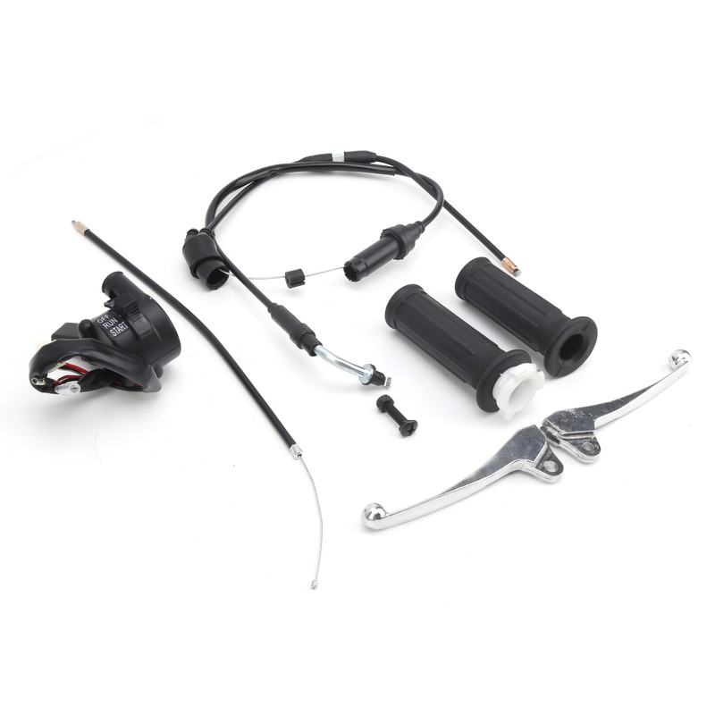 Throttle Grip Cable Brake Lever Ignition Switch Kit Fit for