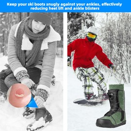 UNIFAMILY 36Pcs Ski Snowboard Boots Fitting Pads, 3 Thickness Self-Adhesive Ski Ankle Protection Foam Padding, Ankle Foam Pads to Decrease Heel Lift and Ankle Friction for Skiing Snowboarding