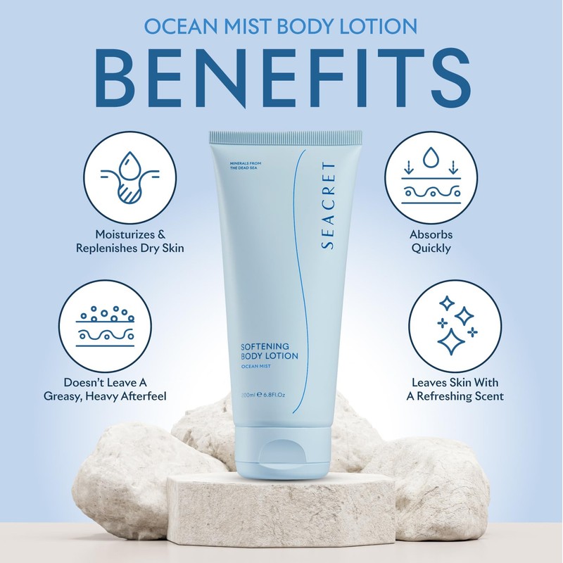 SEACRET Minerals Body Lotion Ocean Mist, Scented Daily Body Moisturizer