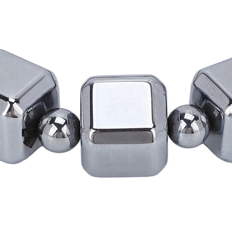 0.4in Terahertz Bracelet Rectangle Beads Good Thermal Conductivity Natural Terahertz