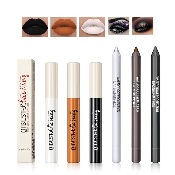 Likesing Pack of 6 Lipstick 3-in-1 Eyeliner Black Set Lipstick