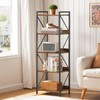 HOOBRO Bookshelf, 5-Tier Industrial Bookcase, Book Shelf Storage Organizer, Tall