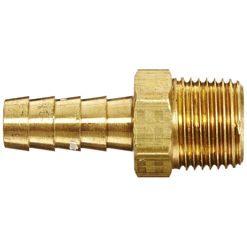 Anderson Metals 57001 Brass Hose Fitting, Adapter, 3/8" Barb x