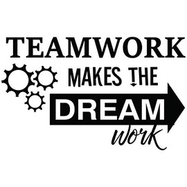 36"x24" Teamwork Makes The Dream Work Wall Decal Sticker Color Choices Wall Decal Sticker Art Mural Home DÃ©cor Quote