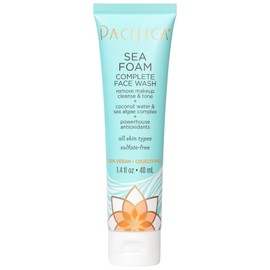 Pacifica Face Wash - Sea Foam Mini Travel Size, Skincare, Daily Gentle Foaming Cleanser, Makeup Remover, Face Cleanser, Skin Care, For Combination and Oily Skin, Vegan, 1.4 fl oz (1 Count)