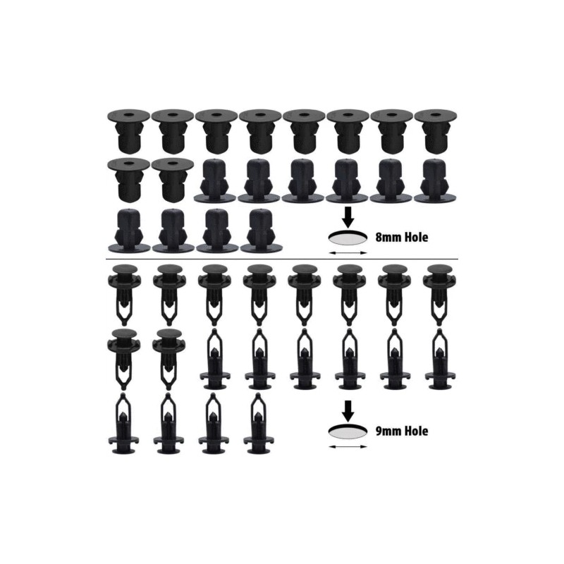 US 100 Car Body Plastic Trim Retainer Fastener Clips Push