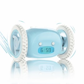 Clocky The Original Runaway Alarm Clock blue