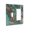 OILbiexn Decorative Outlet Covers with Luxury Emerald Green Marble Print