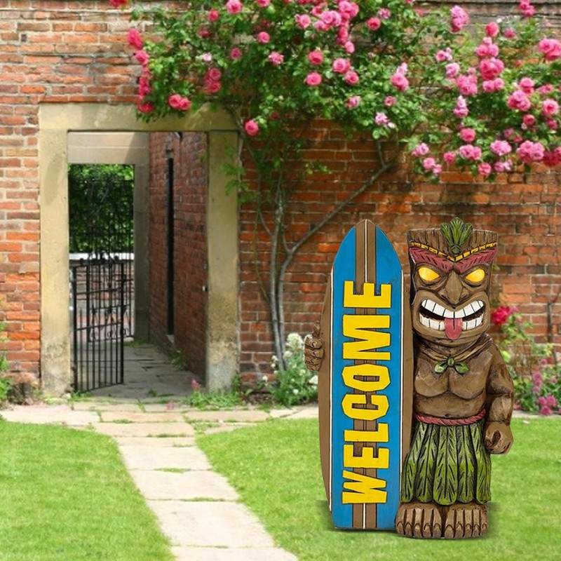 Garden Statue Welcome Sign Surfboard Ornaments for Outdoor Decoration
