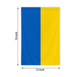 Ukraine Garden Flag, 12x18 Inch Double-Sided, Vivid Color Ukrainian National Garden Flags, for Indoor Outdoor Party Home Lawn Decor