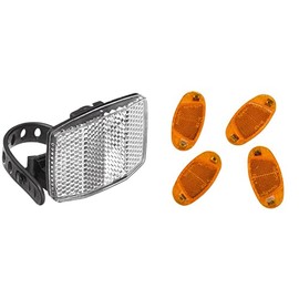 FISCHER Erwachsene Front Vorbaubefestigung Reflektor schwarz, One Size & Unisex Fischer Fahrrad Reflektor 85400 Orange, Gelb, Einheitsgr√∂√üe EU