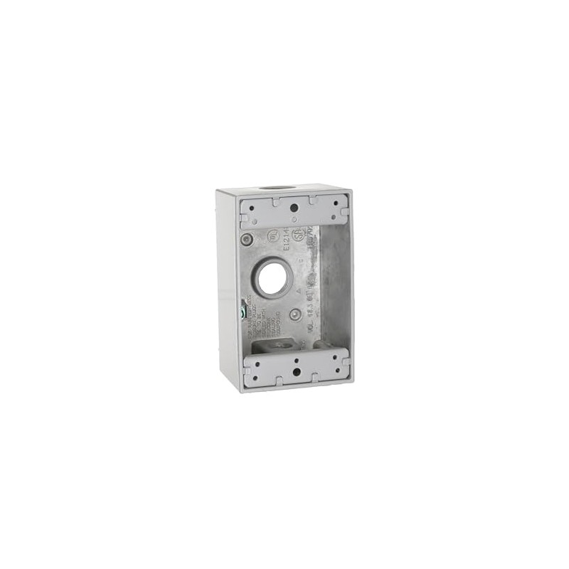 Hubbell-Bell 5320-0 Single Gang 3-1/2-Inch Outlets Weatherproof Box Gray