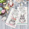 DIELIANHUA 2 x Happy Easter Tea Towels, Happy Easter Tea