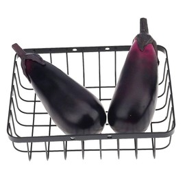 Meiwlong 2 PCS Fake Realistic Eggplant Props Decoration Home Artificial Display Lifelike Vegetable Faux Food Model Ornament Party Festival