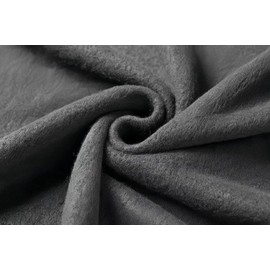 SeaBeauty Fleece Blanket Black- Pack of 6 Cozy Comfortable Fleece Throw All Season Universal for Bed Sofa Office Camping Pet-Friendly, Warm and Breathable 6-50 x 60 Inch Each（Black）