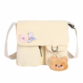 Phaoullzon Kawaii Crossbody Bag Cute Messenger Bags Canvas Shoulder Purse Gifts for Teens