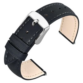 ANNEFIT Genuine Leather Watch Band, 0.7 inch (18 mm), 0.7 inch (19 mm), 0.8 inch (20 mm), 0.8 inch (21 mm), 0.9 inch (22 mm), Suede Crazy Horse Leather Watch Replacement Strap Quick Release, 19 mm